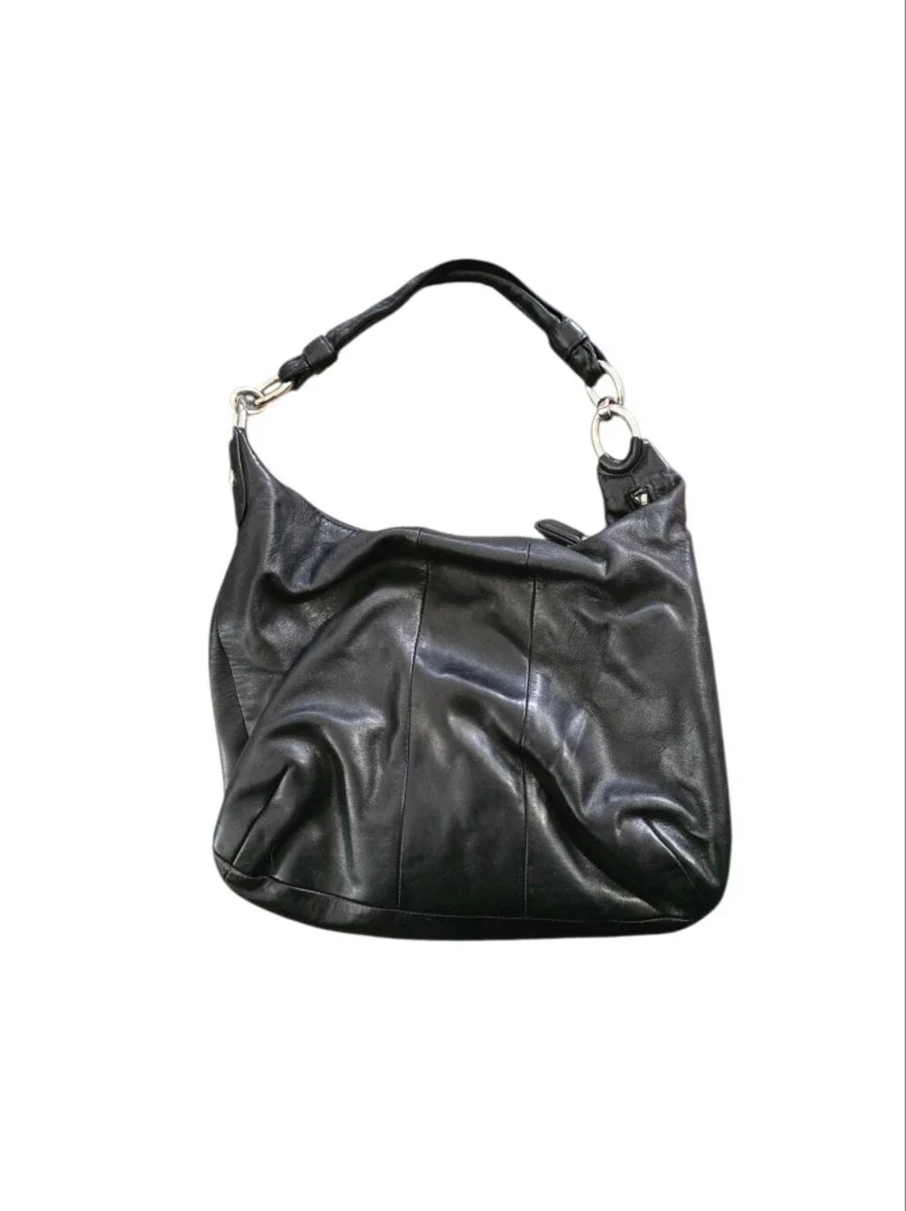 Coach Kristen Black Leather Hobo Shoulder Bag